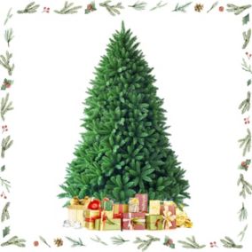 Sapin de Noel Artificiel 1900 Branches en PVC Ignifuge Arbre de Noel pour Decoration de Noel dans Maison 225CM