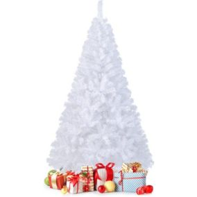 Sapin de Noel Artificiel avec Socle en Fer Branches Touffues Feuilles en PVC Décoration de Noel 150cm