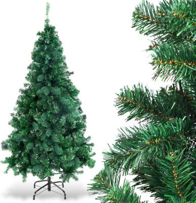 Sapin De Noël Artificiel Avec 618 Branches Enneigées, Support En Acier Arbre De Noel Artificiel Socle Pliable En Acier