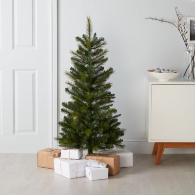 Sapin de Noël artificiel Eiger H.122cm vert support inclus