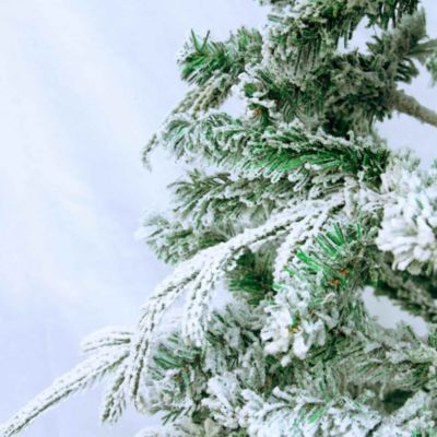 Sapin de Noel Frankystar Donder 180 cm effet neige PE PVC 462 branches