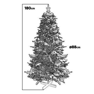 Sapin de Noel Frankystar Donder 180 cm effet neige PE PVC 462 branches
