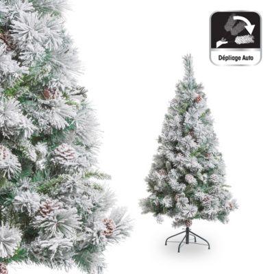 Sapin Floqué Neige Artificielle 180cm Minessota - Feeric Lights & Christmas