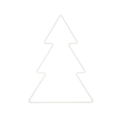 Sapin métallique blanc 14 x 20 cm
