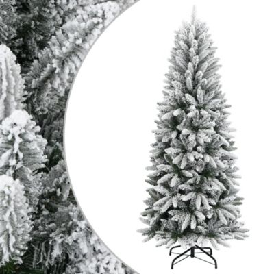 Sapins de Noël Blanc chaud PVC, plastique, acier et PE vidaXL