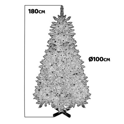 Sapins de Noel artificiel Frankystar Comet 180 cm LED 3000K 800 pointes