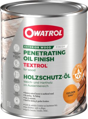 Saturateur extérieur bois résineux / Autoclaves Owatrol TEXTROL Chêne doré (ow11) 1 litre