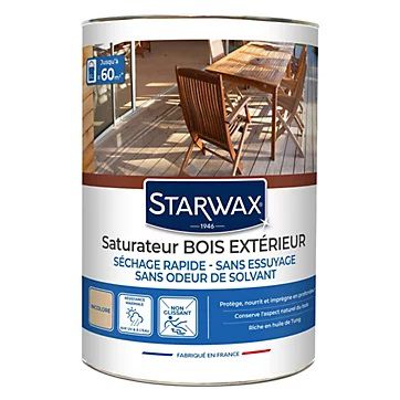 Saturateur extérieur bois Aqua Starwax incolore 5L