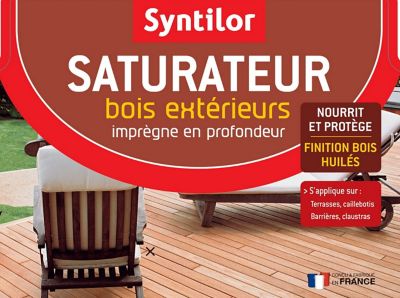 Saturateur extérieur bois s coloris bois exotique Syntilor 2,5L