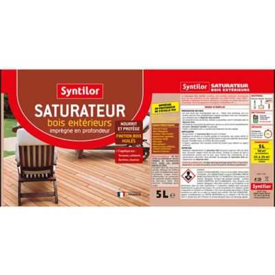 Saturateur extérieur bois s coloris bois exotique Syntilor 5L