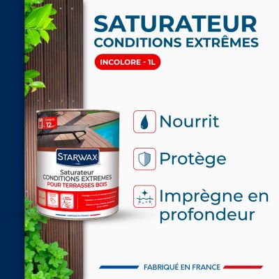 Saturateur extérieur haute protection incolore 1 L