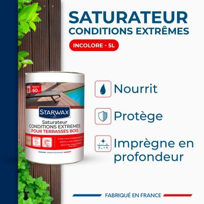 Saturateur Bois Extérieur Incolore 5L – Rustol Owatrol, Protection Anti-UV Et Pluie