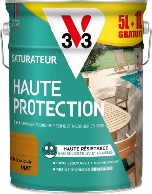 Saturateur extérieur Haute Protection V33 chêne clair mat 5L + 20% gratuit
