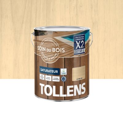 Saturateur extérieur Soin du bois Tollens effet naturel mat 5L