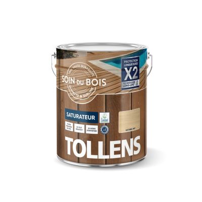 Saturateur extérieur Soin du bois Tollens effet naturel mat 5L
