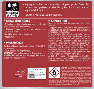 Saturateur extérieur terrasse 2,5L coloris Teck