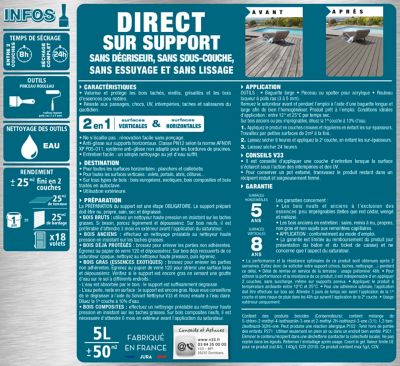 Saturateur extérieur terrasses et bardages Anthracite V33 5L