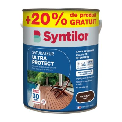 Saturateur extérieur Ultra Protect chocolat Syntilor mat naturel 5L + 20% gratuit