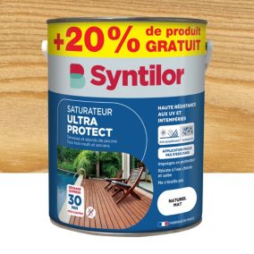 Saturateur extérieur Ultra Protect naturel mat Syntilor 5L + 20% gratuit