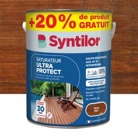 Saturateur extérieur Ultra Protect Syntilor teck mat naturel 5L + 20% gratuit