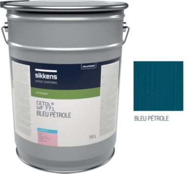 Saturateur pour bois extérieur SIKKENS CETOL WF 771 - Protection et finition - Mat - 10 L - Coloris Bleu pétrole