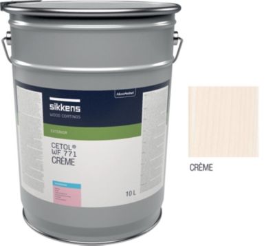 Saturateur pour bois extérieur SIKKENS CETOL WF 771 - Protection et finition - Mat - 10 L - Coloris Crème