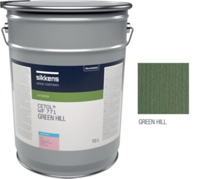 Saturateur pour bois extérieur SIKKENS CETOL WF 771 - Protection et finition - Mat - 10 L - Coloris Green Hill