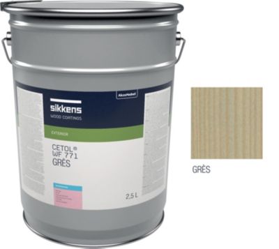 Saturateur pour bois extérieur SIKKENS CETOL WF 771 - Protection et finition - Mat - 2,5 L - Coloris Grès