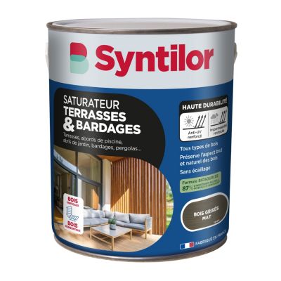 Saturateur terrasses & bardages Syntilor mat bois grisés 2,5L