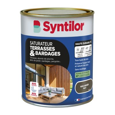 Saturateur terrasses & bardages Syntilor mat bois grisés 750ml