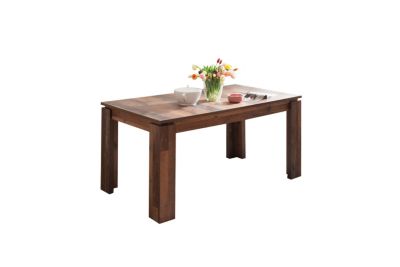 Sauler - Table de salle à manger extensible finition vieux bois L-H-P : 160-200 - 77 - 90 cm