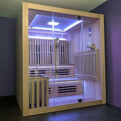 Sauna Combi Boreal Elégance 5 - 180x180 Infrarouge + Vapeur