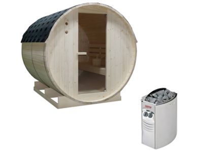 Sauna d'extérieur 6 places avec poêle 8KW - L185 x P220 x H190 cm - ISOKYRO