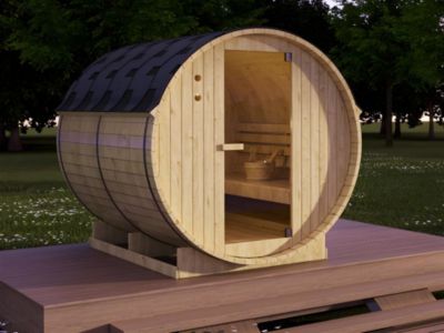 Sauna d'extérieur 6 places avec poêle 8KW - L185 x P220 x H190 cm - ISOKYRO