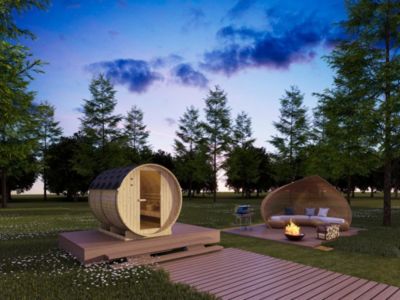 Sauna d'extérieur 6 places avec poêle 8KW - L185 x P220 x H190 cm - ISOKYRO