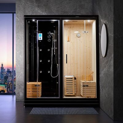 Sauna Douche Hammam Boreal SH180-D Black droite