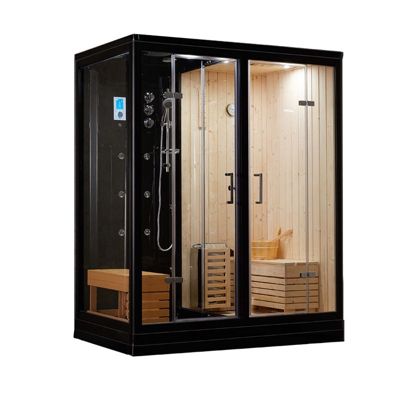 Sauna Douche Hammam Boreal SH180-D Black droite