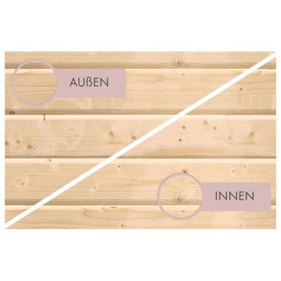 Sauna extérieur 2-4 places 199x175 cm bois massif 38mm - Karibu Quadro