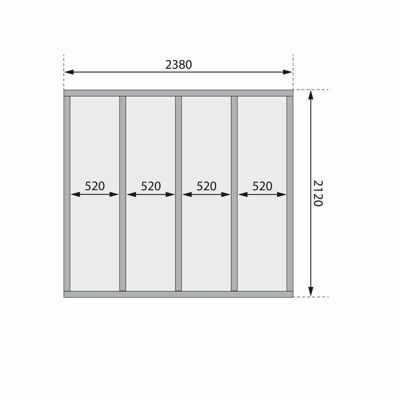 Sauna extérieur 4-6 places en bois 38mm avec porte en verre - Karibu Quadro 1 Plus