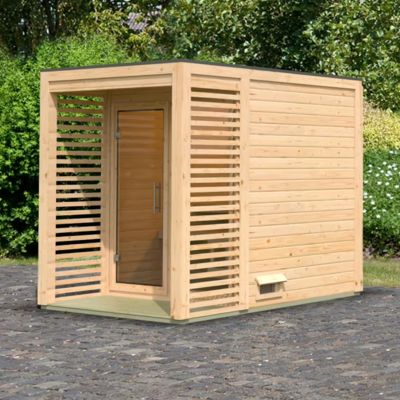 Sauna extérieur 4-6 places épicéa nordique 5,3m² poêle 9kW - Karibu Angkor