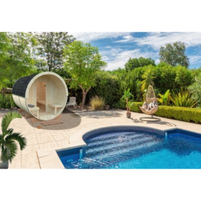 Sauna extérieur Anita 4 places en bois Palmako surface extérieure totale 8,6 m²