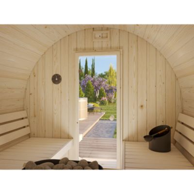 Sauna extérieur Anita 4 places en bois Palmako surface extérieure totale 8,6 m²