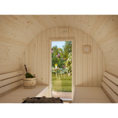Sauna extérieur Anita 6 places en bois Palmako surface extérieure totale 10,4m²