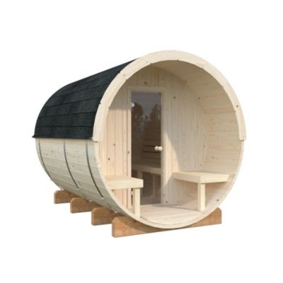 Sauna extérieur Anita 6 places en bois Palmako surface extérieure totale 10,4m²
