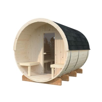 Sauna extérieur Anita 6 places en bois Palmako surface extérieure totale 10,4m²