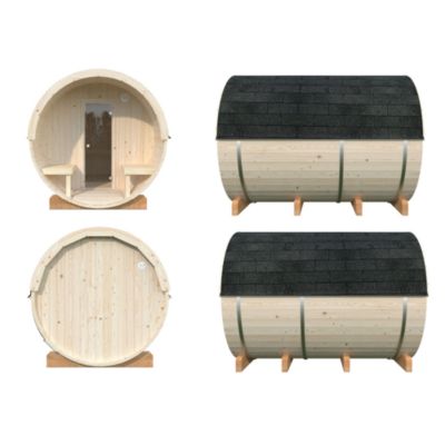 Sauna extérieur Anita 6 places en bois Palmako surface extérieure totale 10,4m²