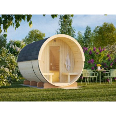 Sauna extérieur Anita 6 places en bois Palmako surface extérieure totale 10,4m²