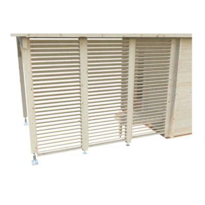 Sauna extérieur Sanna 5 places en bois avec pergola 5,9 m² Palmako surface extérieure totale 14,4m²