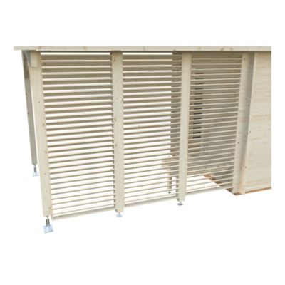 Sauna extérieur Sanna 5 places et pergola en bois Palmako surface extérieure totale 12,7m²