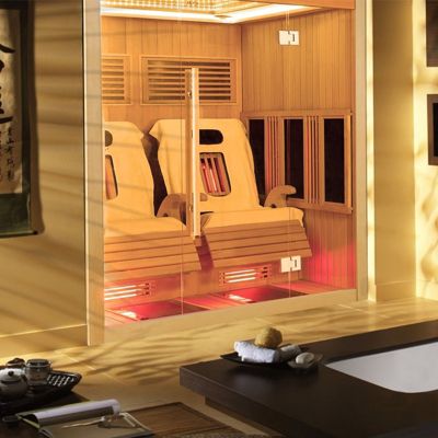 Sauna infrarouge Boreal JAZZ DUO - 2 fauteuils inclinables à spectre complet 150x180